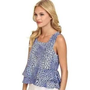 Rebecca Taylor Silk Leo Fever Leopard Print top 8